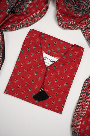 Bin Saeed Originals  - Exclusive Khaddar Outfit with  Shawl - Ready to Wear SD543