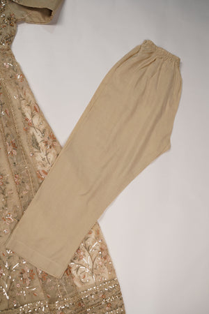 Tehwar Luxury Organza Maxi with Trouser and Dupatta - Ready to Wear - SB-Maxi