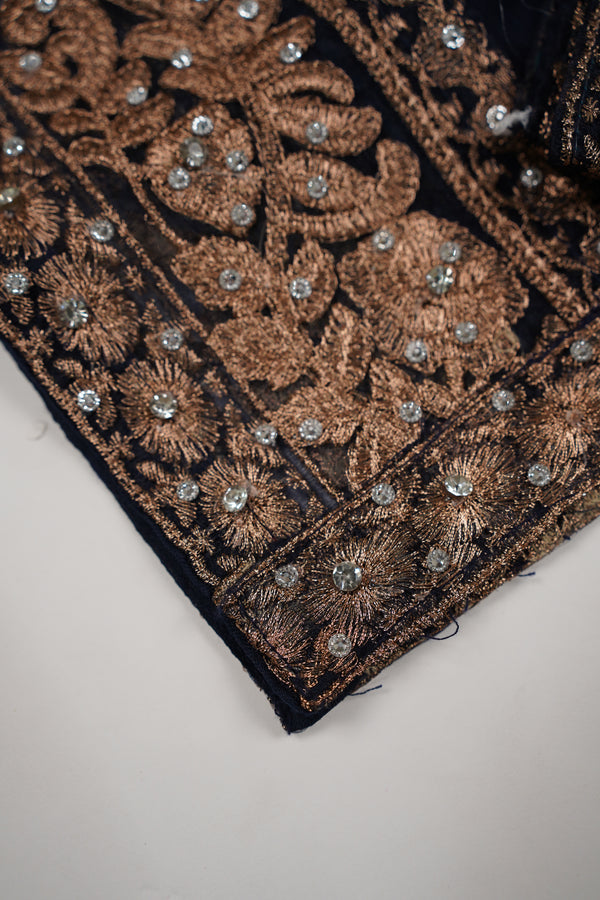 Chiffon Budget Wear Suit with Chiffon Dupatta - Ready to Wear Navy Blue