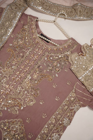 Husan e Jahan - Luxury Festive Collection with Crushed Sharara - Ready to Wear -MC203