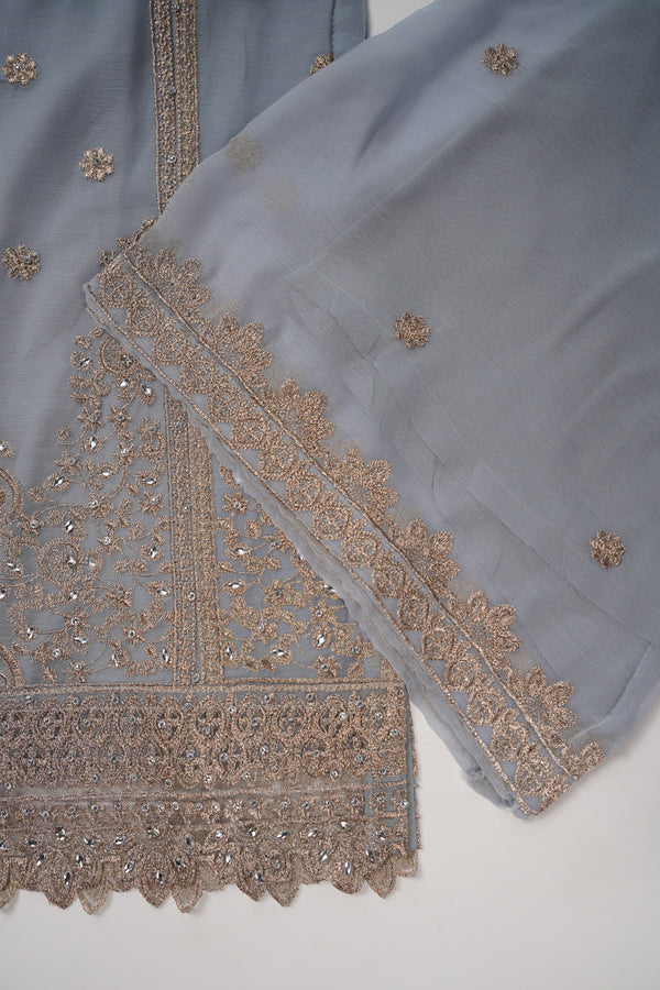 Chiffon Budget Wear Suit with Chiffon Dupatta - Ready to Wear PD020