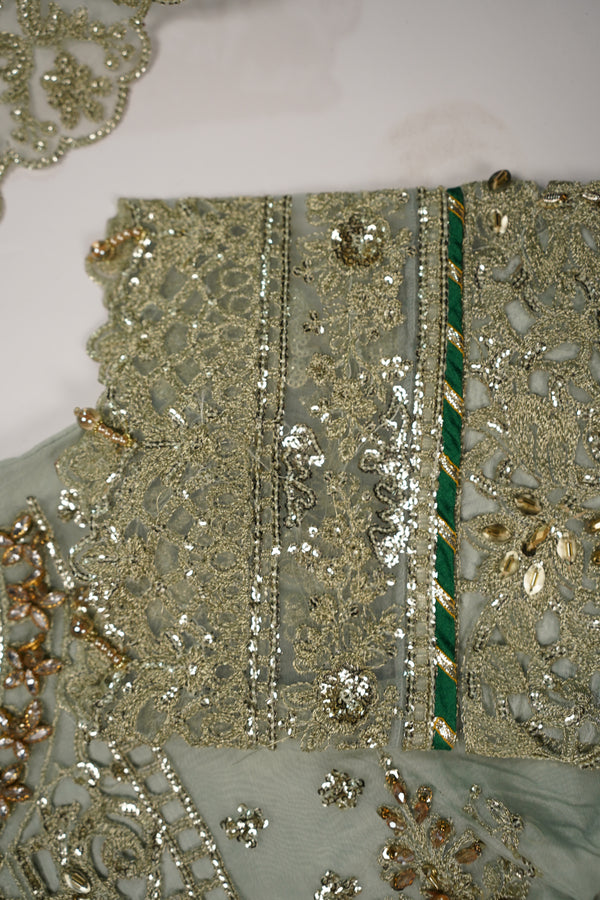 Tehwar - Luxury Organza Festive Collection with Sharara - Ready to Wear - Tehv9d1