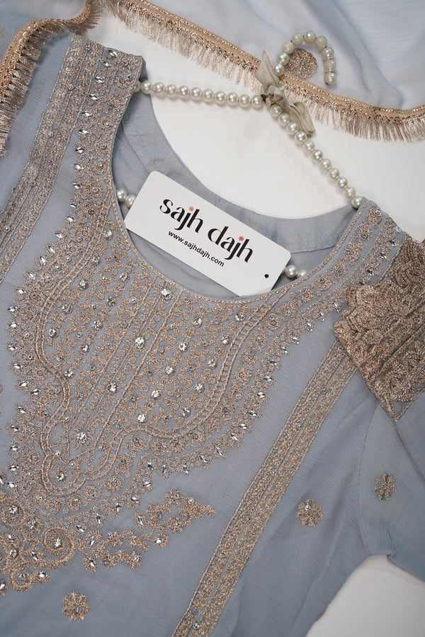 Chiffon Budget Wear Suit with Chiffon Dupatta - Ready to Wear PD020