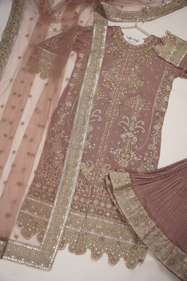 Husan e Jahan - Luxury Festive Collection with Crushed Sharara - Ready to Wear -MC203