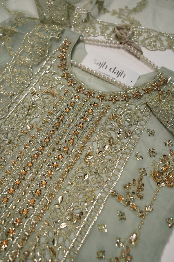 Tehwar - Luxury Organza Festive Collection with Sharara - Ready to Wear - Tehv9d1