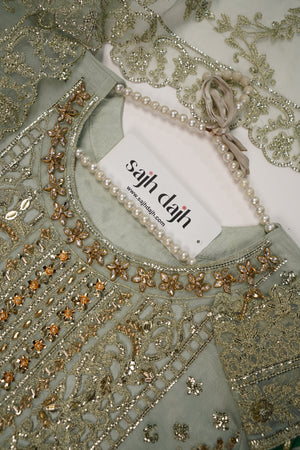 Tehwar - Luxury Organza Festive Collection with Sharara - Ready to Wear - Tehv9d1