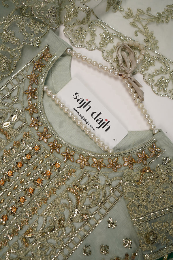 Tehwar - Luxury Organza Festive Collection with Sharara - Ready to Wear - Tehv9d1