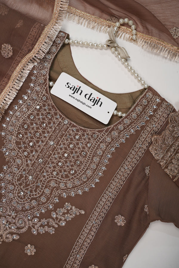 Chiffon Budget Wear Suit with Chiffon Dupatta - Ready to Wear PD019