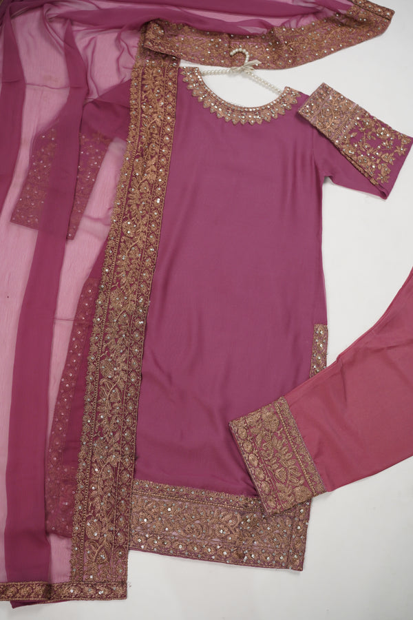 Chiffon Budget Wear Suit with Chiffon Dupatta - Ready to Wear