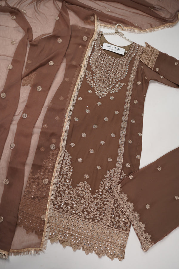 Chiffon Budget Wear Suit with Chiffon Dupatta - Ready to Wear PD019