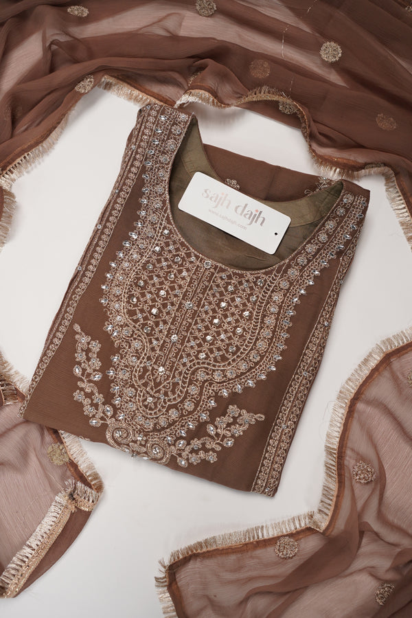 Chiffon Budget Wear Suit with Chiffon Dupatta - Ready to Wear PD019