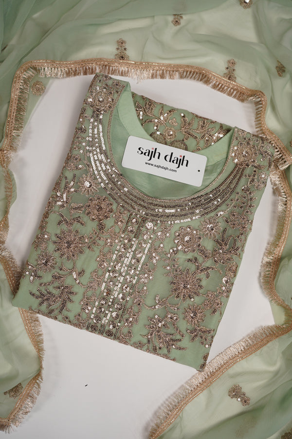 Chiffon Budget Wear Suit with Chiffon Dupatta - Ready to Wear PD018