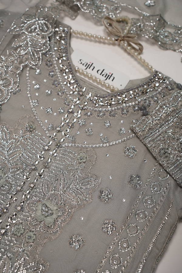 Tehwar - Luxury Organza Festive Collection with Sharara - Ready to Wear - Tehv8d10