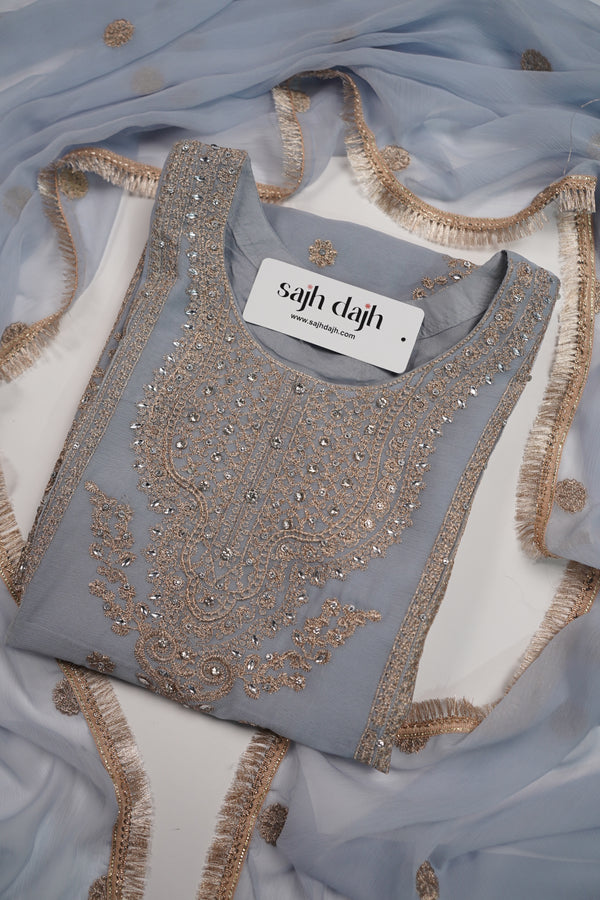 Chiffon Budget Wear Suit with Chiffon Dupatta - Ready to Wear PD020