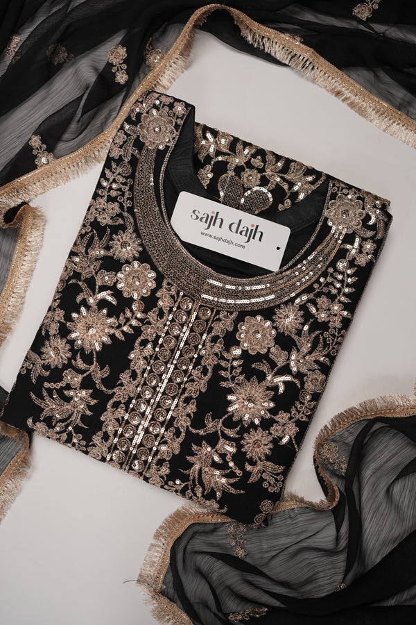 Chiffon Budget Wear Suit with Chiffon Dupatta - Ready to Wear PD021