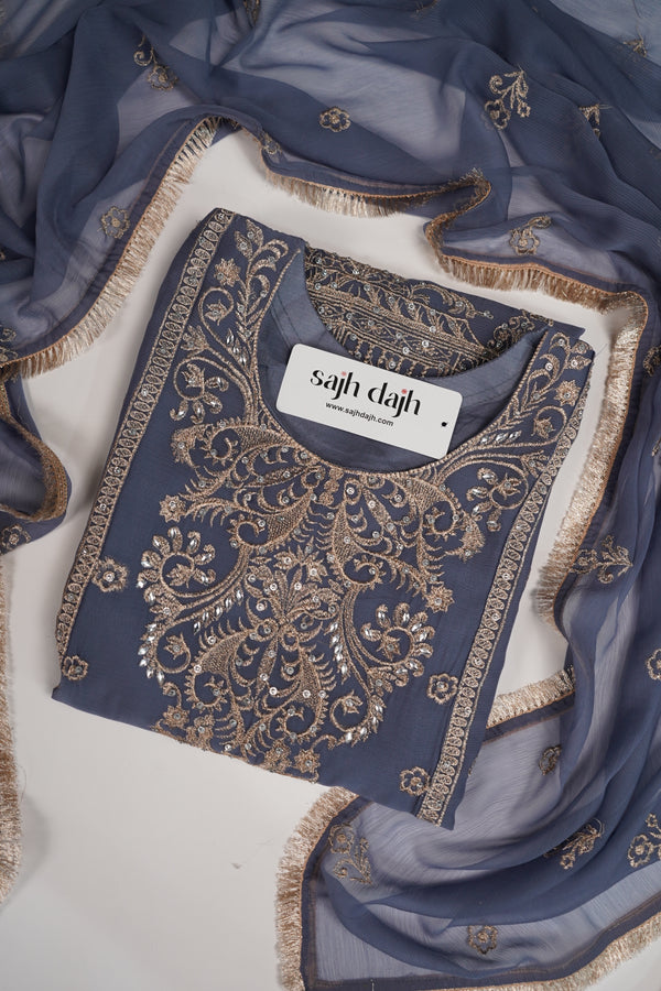 Chiffon Budget Wear Suit with Chiffon Dupatta - Ready to Wear PD022
