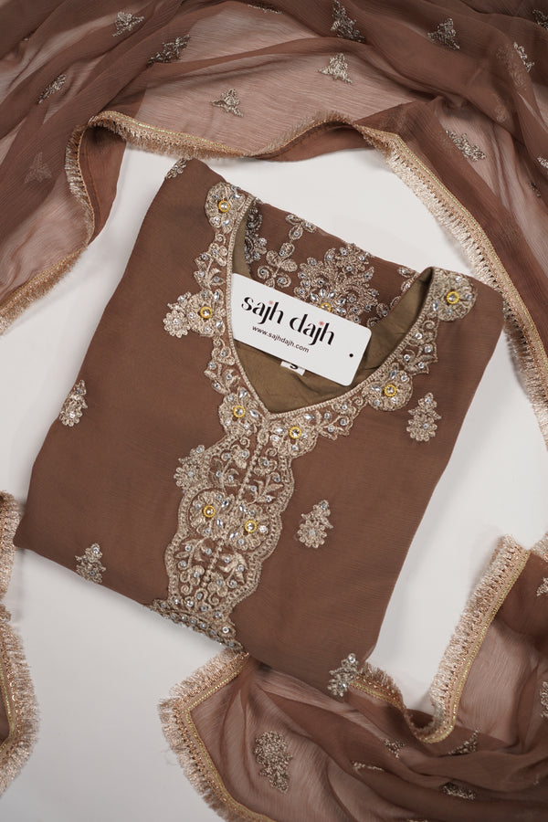 Chiffon Budget Wear Suit with Chiffon Dupatta - Ready to Wear PD017