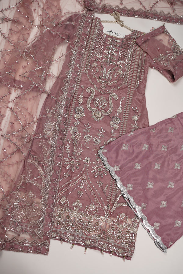 Tehwar - Luxury Organza Festive Collection with Sharara- Ready to Wear - Tehv8d7
