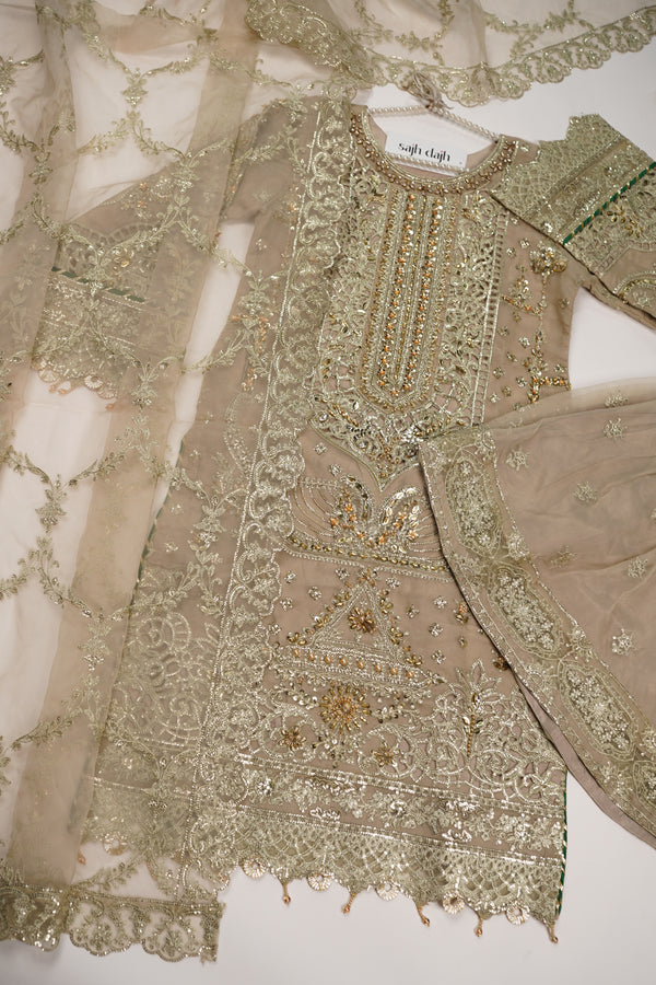 Tehwar - Luxury Organza Festive Collection with Sharara - Ready to Wear - Tehv8d9