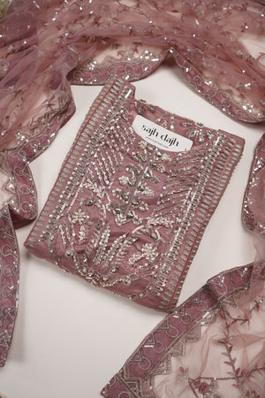 Tehwar - Luxury Organza Festive Collection with Sharara- Ready to Wear - Tehv8d7
