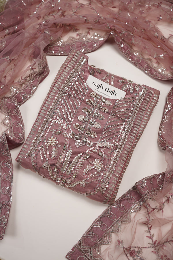 Tehwar - Luxury Organza Festive Collection with Sharara- Ready to Wear - Tehv8d7