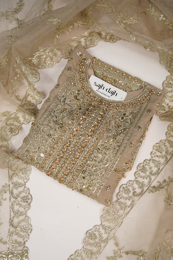 Tehwar - Luxury Organza Festive Collection with Sharara - Ready to Wear - Tehv8d9