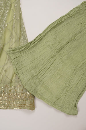 Husan e Jahan - Luxury Festive Collection with Crushed Sharara - Ready to Wear -MC213