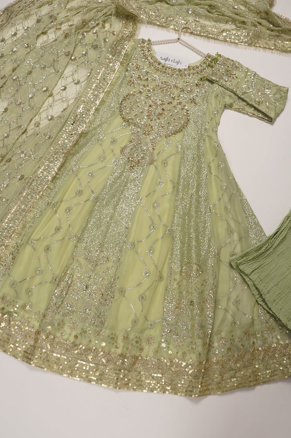 Husan e Jahan - Luxury Festive Collection with Crushed Sharara - Ready to Wear -MC213