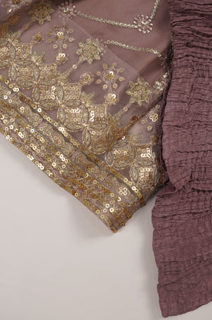 Husan e Jahan - Luxury Festive Collection with Crushed Sharara - Ready to Wear -MC214