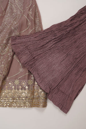 Husan e Jahan - Luxury Festive Collection with Crushed Sharara - Ready to Wear -MC214