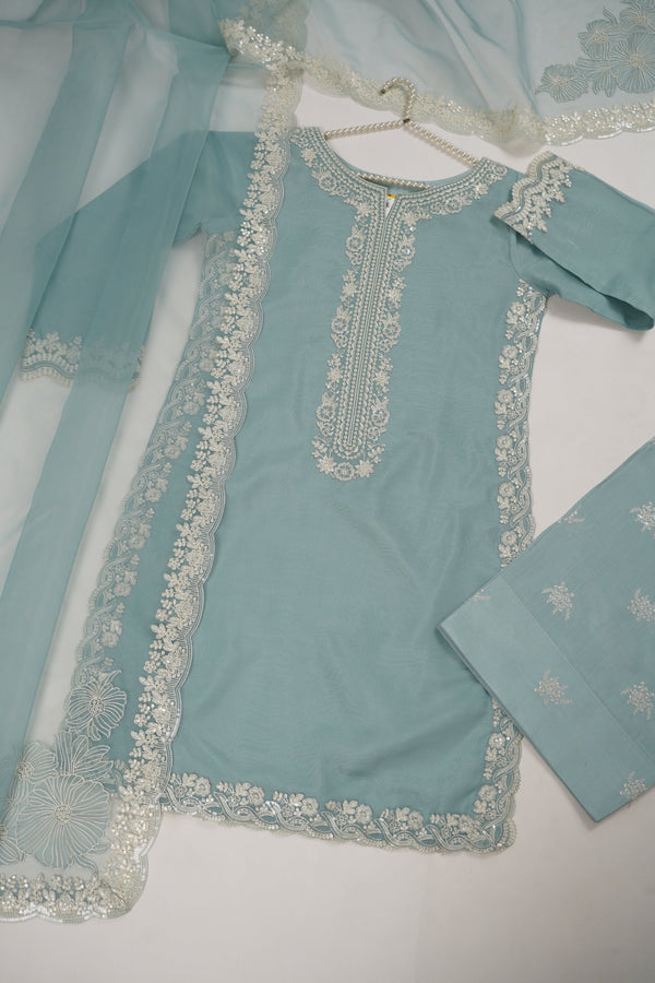 Tehwar - Luxury Organza Outfit with Organza Dupatta - Ready to Wear MC272- Eid Volume 4