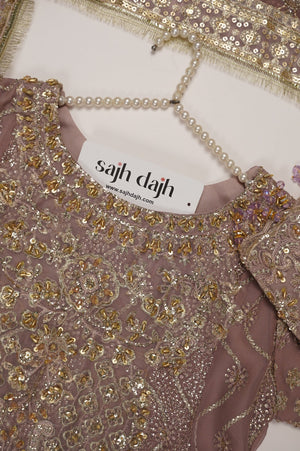 Husan e Jahan - Luxury Festive Collection with Crushed Sharara - Ready to Wear -MC214