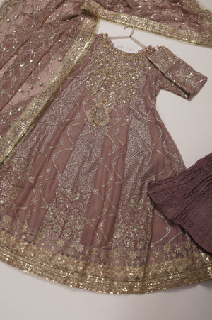 Husan e Jahan - Luxury Festive Collection with Crushed Sharara - Ready to Wear -MC214