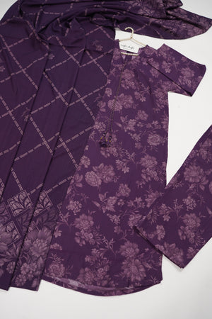 Sada Bahar Originals - Exclusive Dhanak Outfit with  Shawl - Ready to Wear SD557