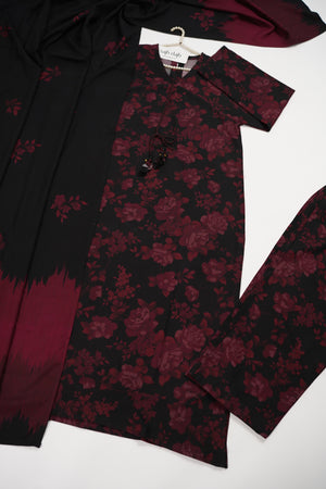 Sada Bahar Originals - Exclusive Dhanak Outfit with  Shawl - Ready to Wear SD560
