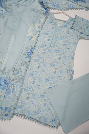 Rozi - Exclusive  Karandi Outfit with  Shawl - Ready to Wear -MC205