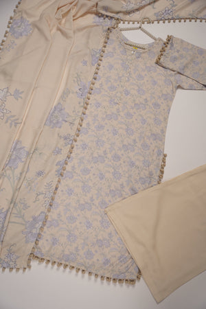 Rozi - Exclusive Karandi Outfit with  Shawl - Ready to Wear-MC210