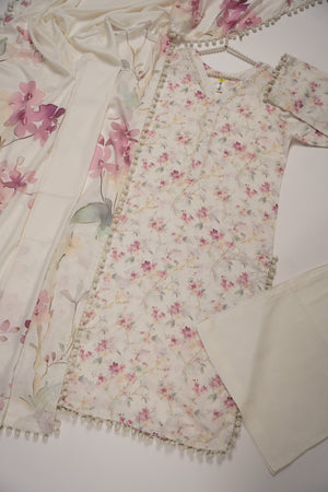 Rozi - Exclusive Karandi Outfit with  Shawl - Ready to Wear-MC211
