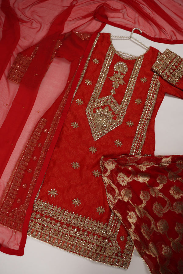 Tehwar - Luxury Festive Collection  with Shararah- Ready to Wear - Tehv10d7