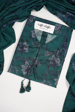 Sada Bahar Originals - Exclusive Dhanak Outfit with  Shawl - Ready to Wear SD559