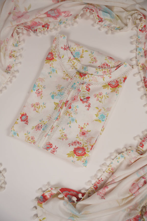 Rozi - Exclusive Karandi Outfit with  Shawl - Ready to Wear -MC207