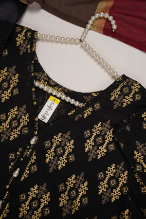Rozi - Exclusive Khaddar Outfit with Multani Shawl - Ready to Wear - Warm Fabric PD136-SB