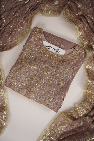 Husan e Jahan - Luxury Festive Collection with Crushed Sharara - Ready to Wear -MC214