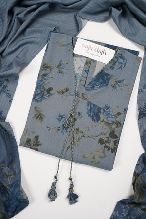 Sada Bahar Originals - Exclusive Dhanak Outfit with  Shawl - Ready to Wear SD561
