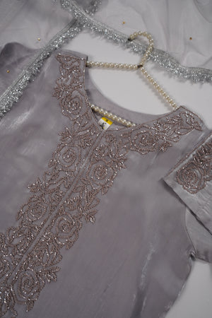 Khaas - Luxury Sheesha Silk Outfit - Hand Work - Ready to Wear SD279