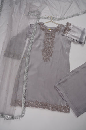 Khaas - Luxury Sheesha Silk Outfit - Hand Work - Ready to Wear SD279