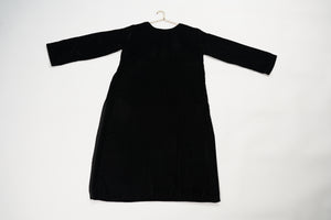 Tawakkal - Luxury Velvet Outfit with Embroidered Velvet Shawl Black