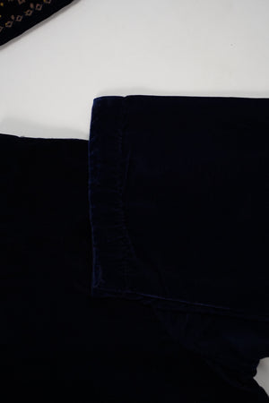 Tawakkal - Luxury Velvet Outfit with Embroidered Velvet Shawl  Navy blue