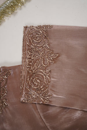 Khaas - Luxury Sheesha Silk Outfit - Hand Work - Ready to Wear SD304