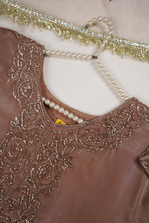Khaas - Luxury Sheesha Silk Outfit - Hand Work - Ready to Wear SD304